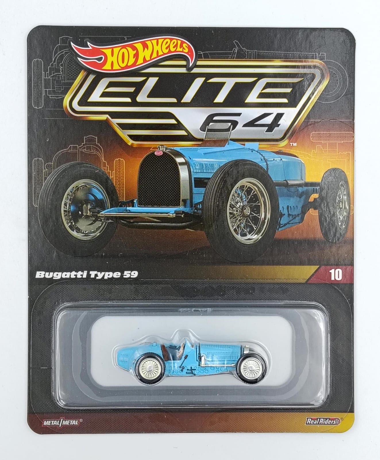 HOT WHEELS ELITE 64  Bugatti Type 59  #10 - Image 1