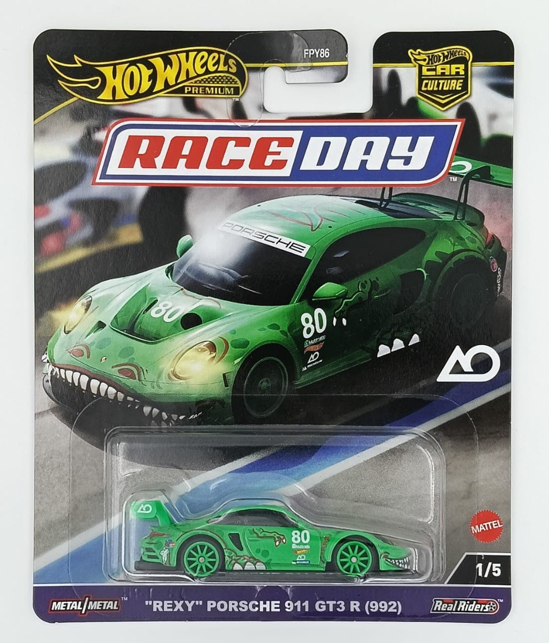 Hot Wheels Premium "REXY" PORSCHE 911 GT3 R (992) RACE DAY 1:64 Scale - Image 1