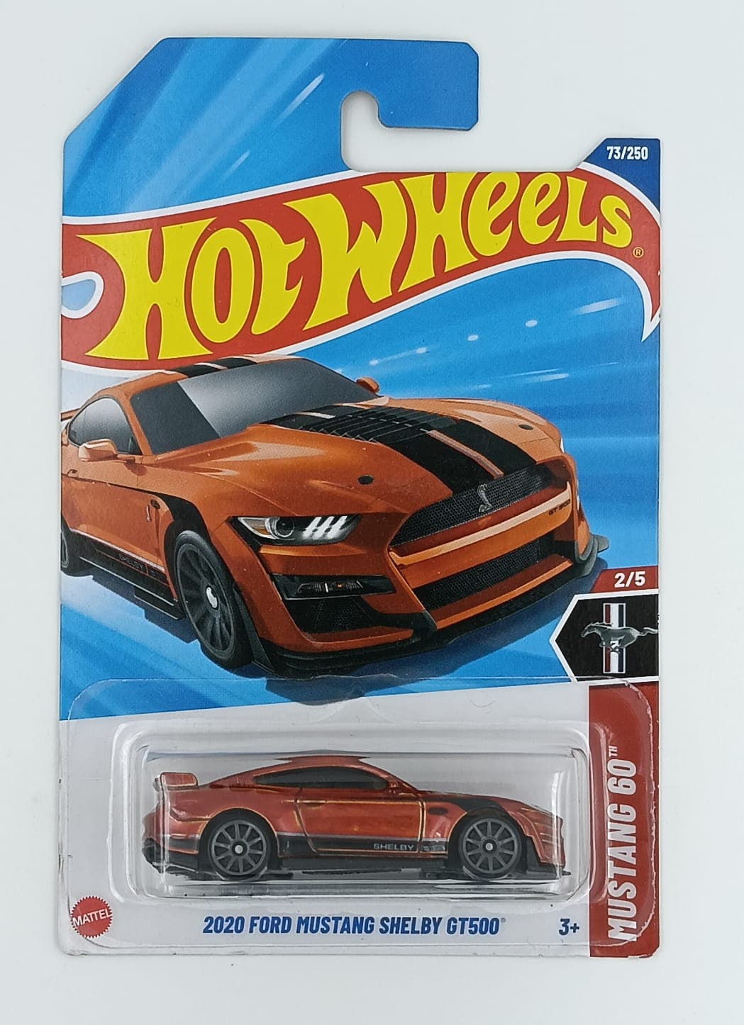 HOT WHEELS MAIN LINE IMPORTED CARD 2020 FORD MUSTANG SHELBY GT500 - Image 1