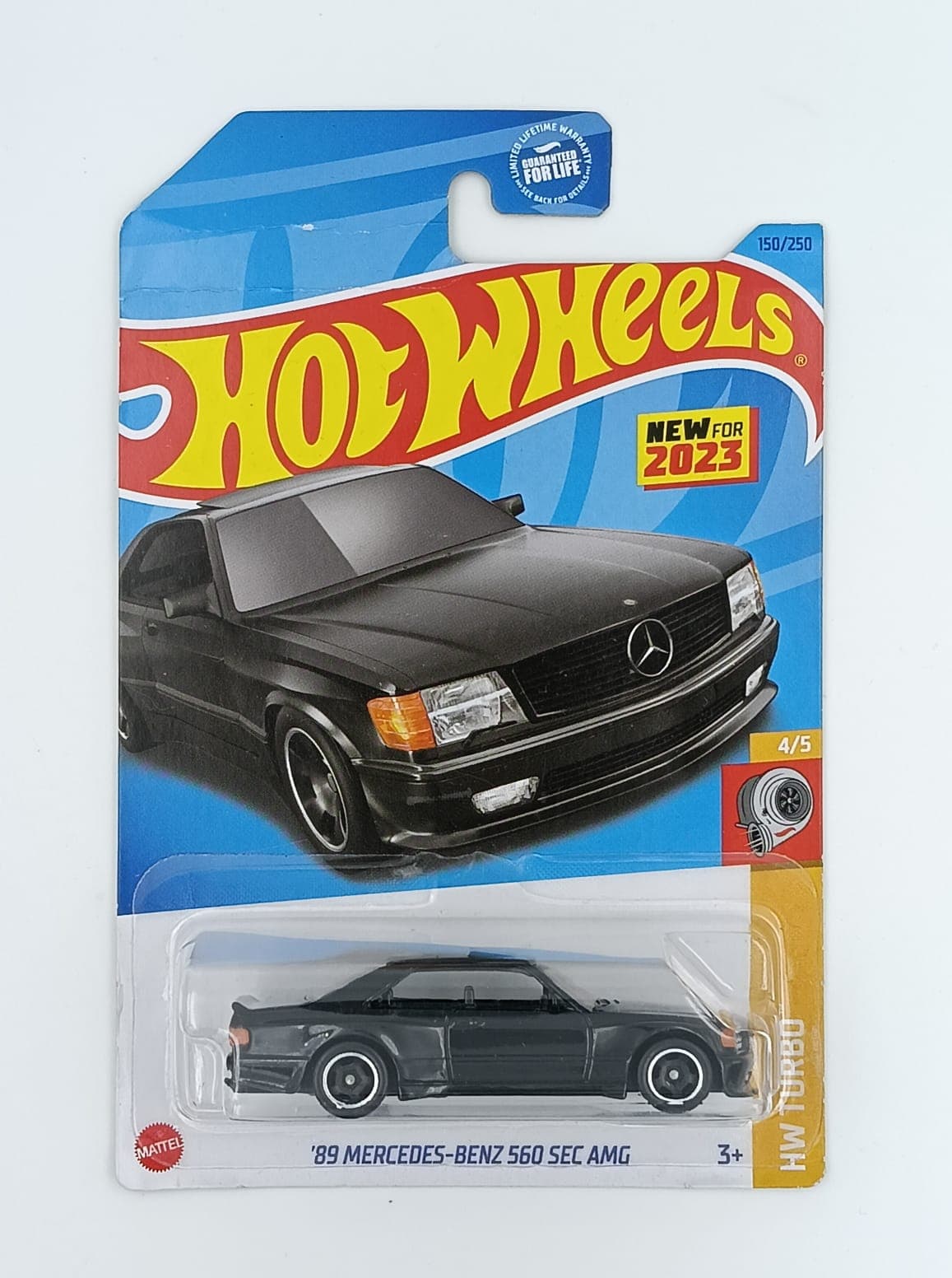 HOT WHEELS MAIN LINE IMPORTED CARD '89 MERCEDES-BENZ 560 SEC AMG - Image 1