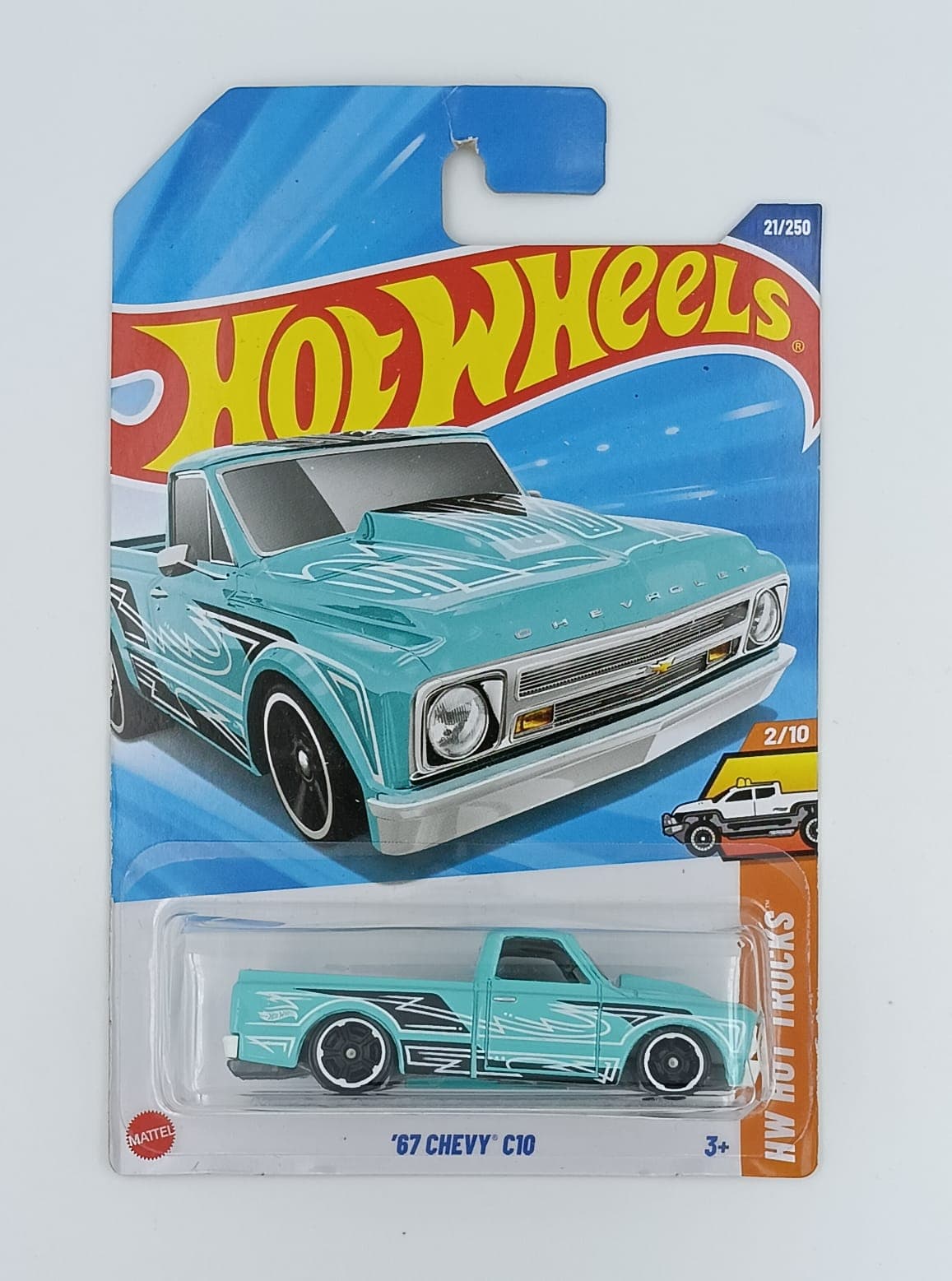 HOT WHEELS MAIN LINE IMPORTED CARD '67 CHEVY C10 - Image 1