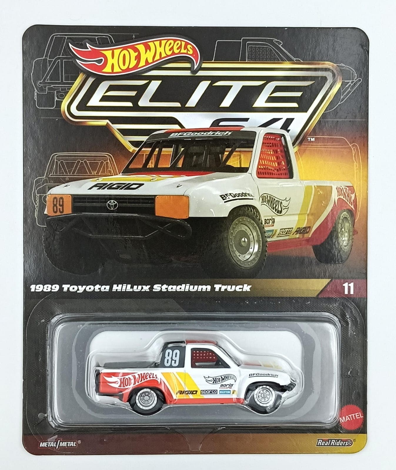 HOT WHEELS ELITE 64 1989 TOYOTA HILUX STADIUM TRUCK #11 - Image 1