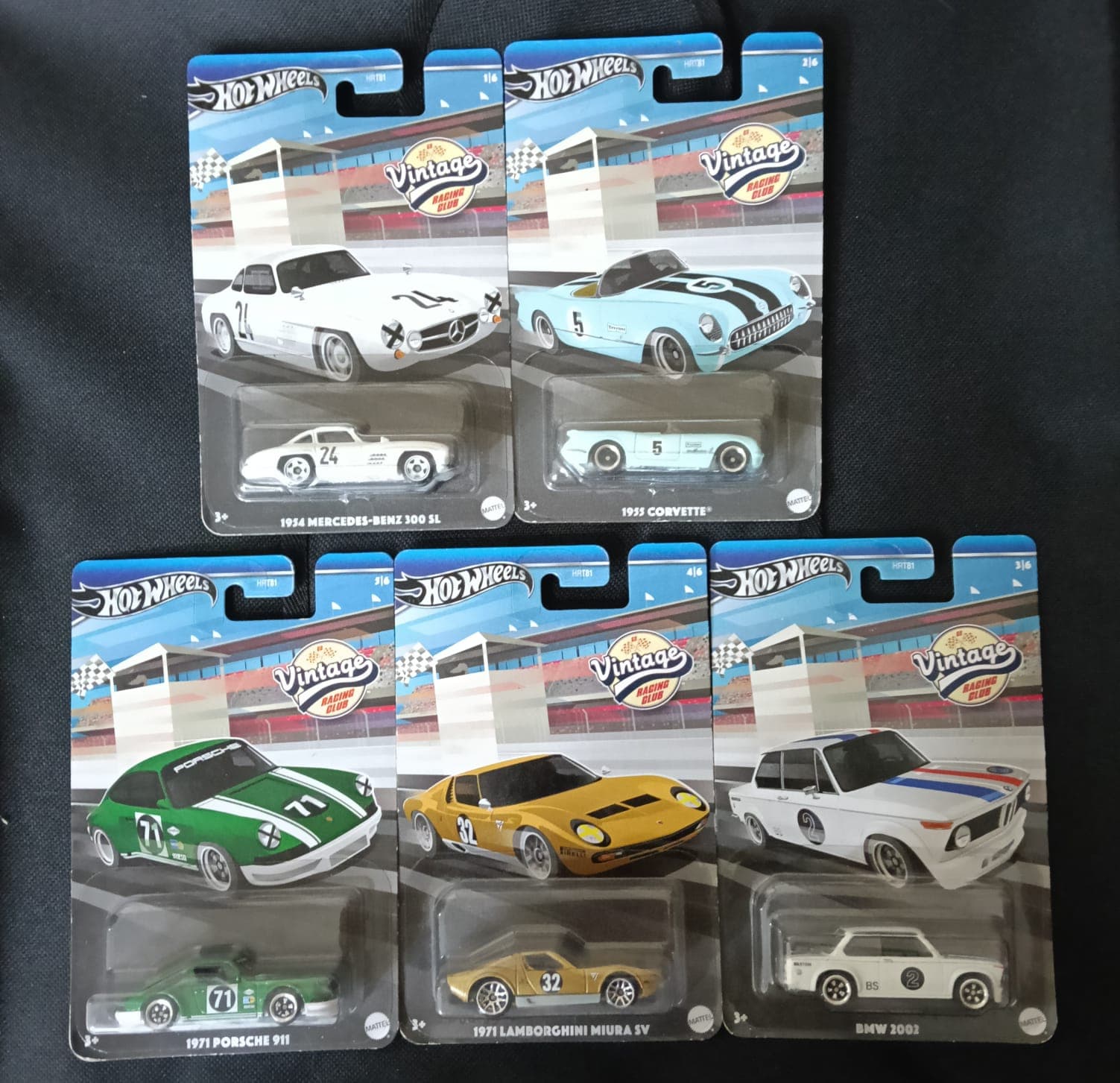 HOT WHEELS PREMIUM 1:64 VINTAGE RACING CLUB SET OF 5 - Image 1