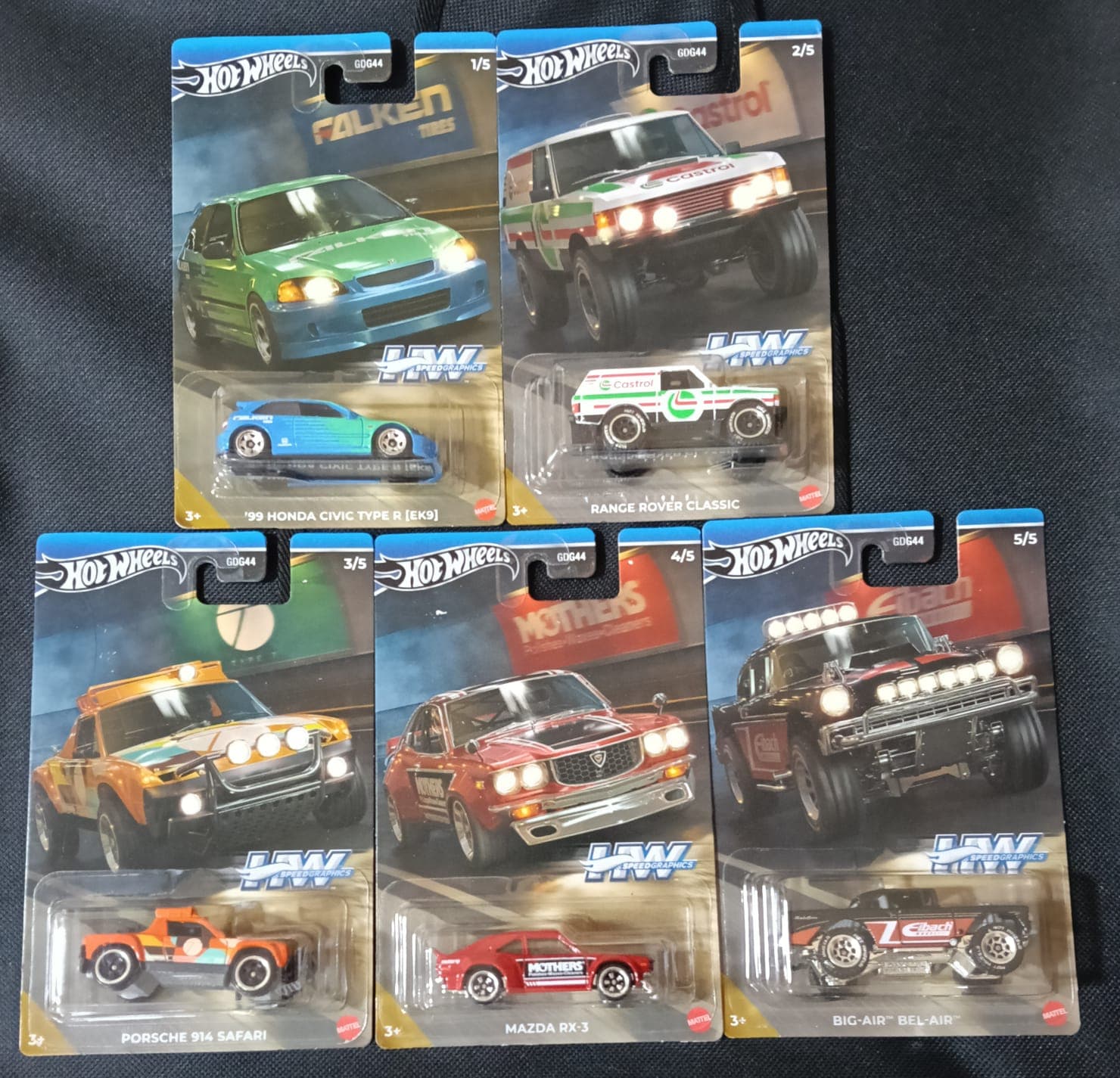 Hot Wheels Premium 1:64 HW SPEED GRAPHICS SET OF 5 - Image 1