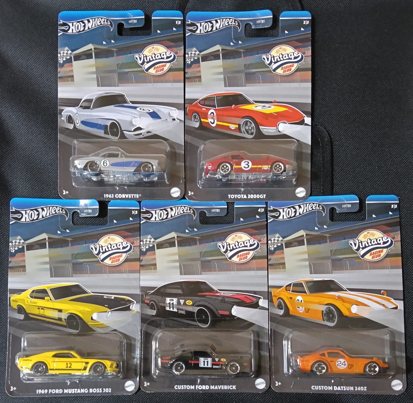 Hot Wheels Premium 1:64 VINTAGE RACING CLUB SET OF 5 - Image 1